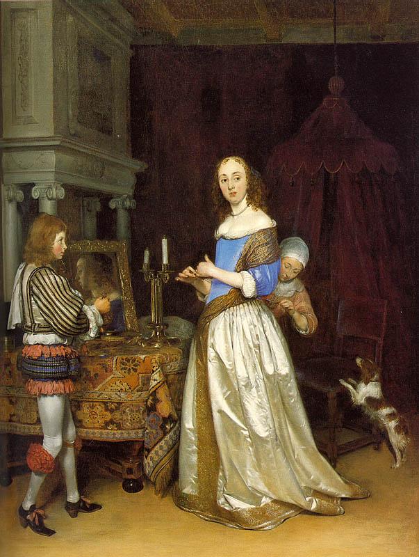 TERBORCH, Gerard Lady at her Toilette atf France oil painting art